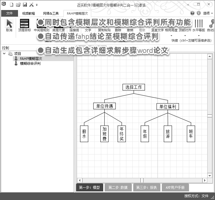 邁實(shí)fahp模糊層次分析法和模糊綜合評(píng)判二合一軟件