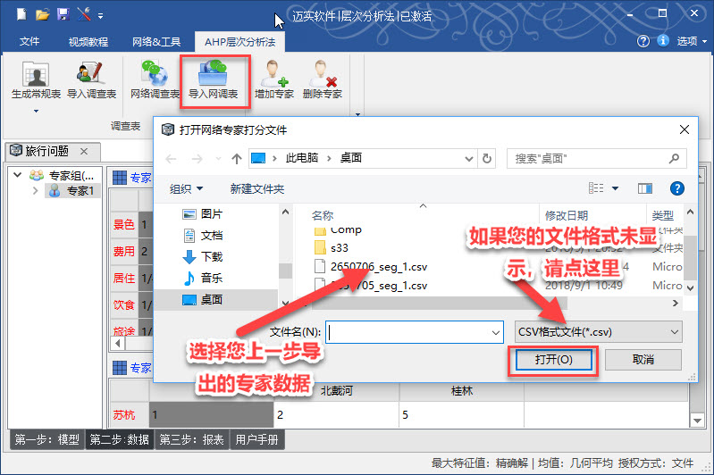 邁實(shí)ahp層次分析法可以進(jìn)行微信專家打分